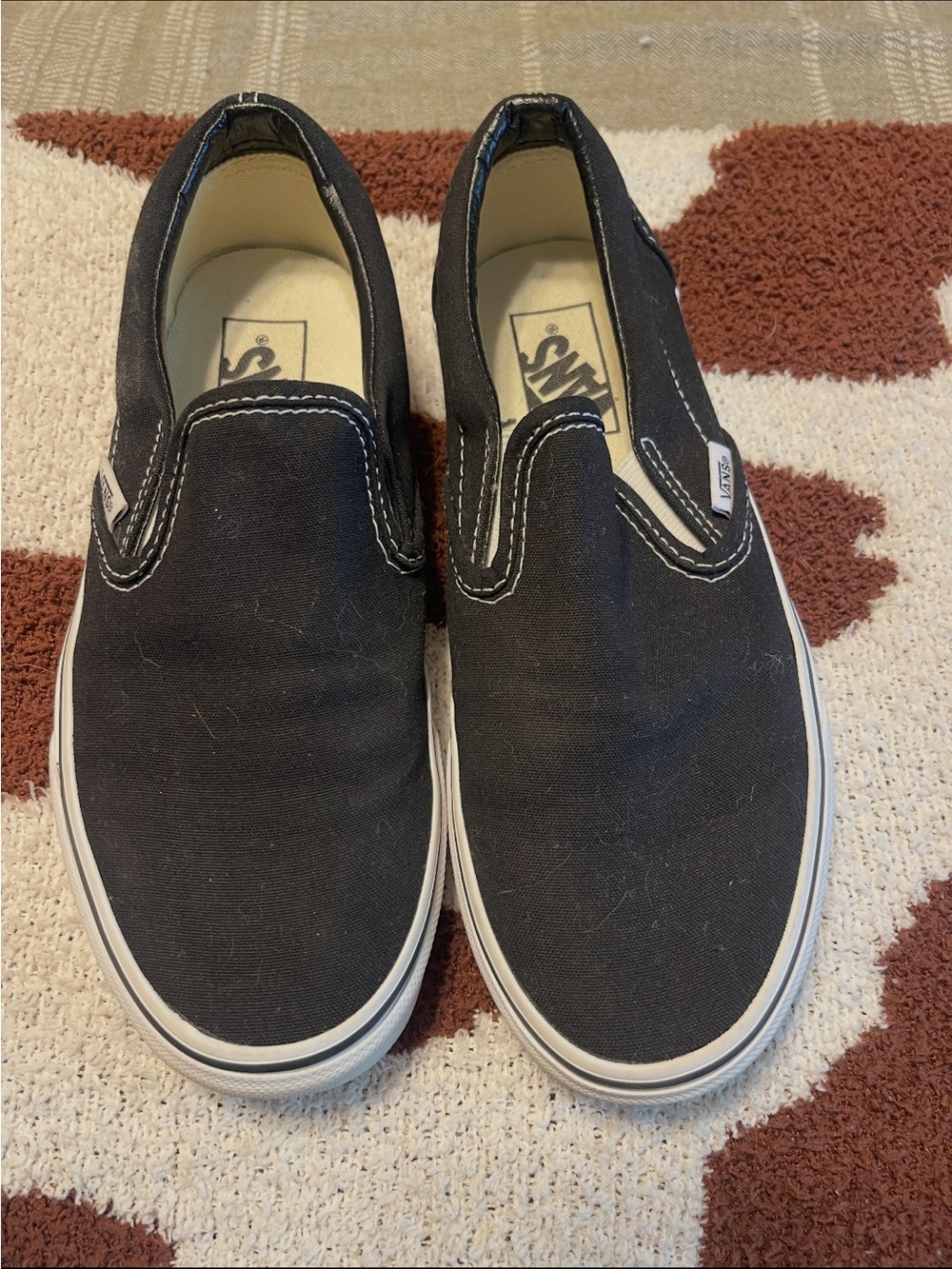 Vans Black Canvas Slip-On Sneakers